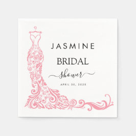 Välkommen till Möhippan elegant Vit och rosa Pappersservett