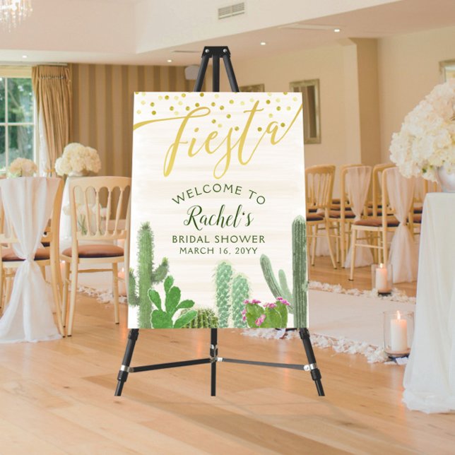 Välkommen till Möhippan Fiesta Cactus Guld Fototryck (Skapare uppladdad)