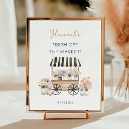 Välkommen till Möhippan för Blommigt på marknaden Poster