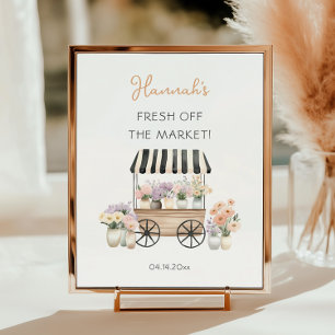Välkommen till Möhippan för Blommigt på marknaden Poster