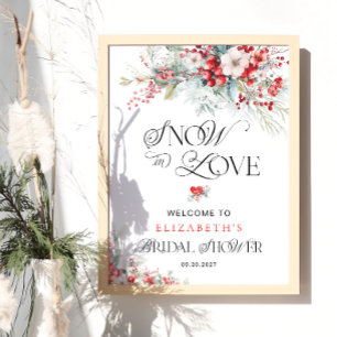 Välkommen till Möhippan snö i Kärlek Winter Blommi Poster