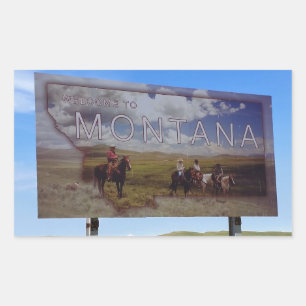 Välkommen till Montana Rektangulärt Klistermärke
