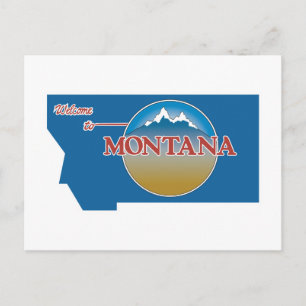 Välkommen till Montana - USA Road Sign Vykort