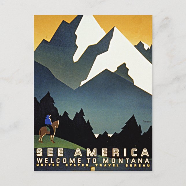 Välkommen till Montana. Vykort (Framsida)