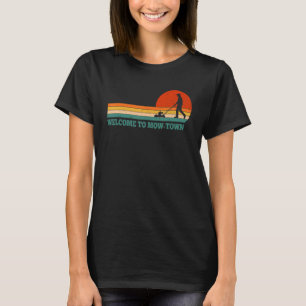 Välkommen till Mow Town gräsklipparstad Gräsklippa T Shirt