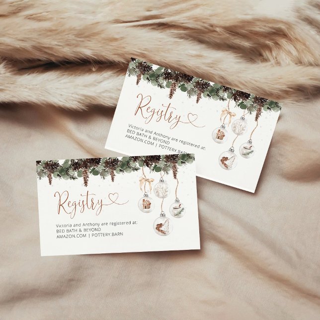 Välkommen till mysig julbaby shower-registergemens tilläggskort (Skapare uppladdad)