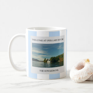 Välkommen till namn-fotot i din familj i sjö kaffemugg