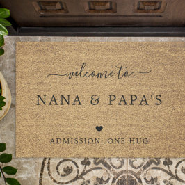 Välkommen till Nana & Papas hus FAUX Coir
