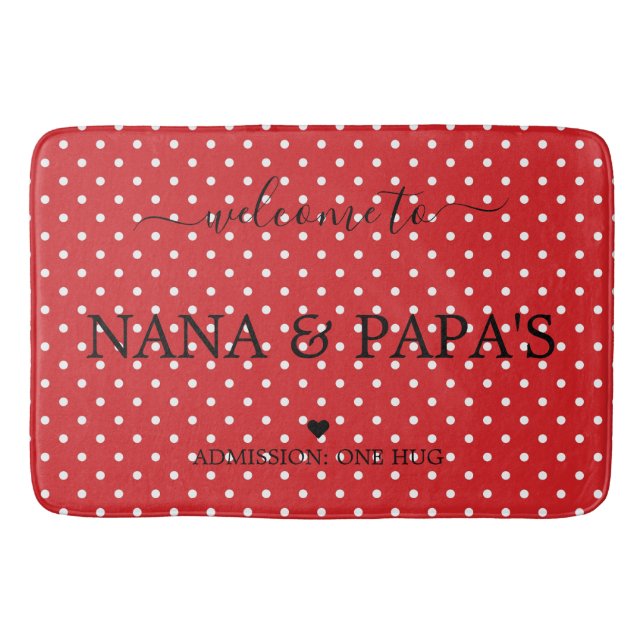Välkommen till Nana & Pappas House Doormat Badrumsmatta (Framsidan)