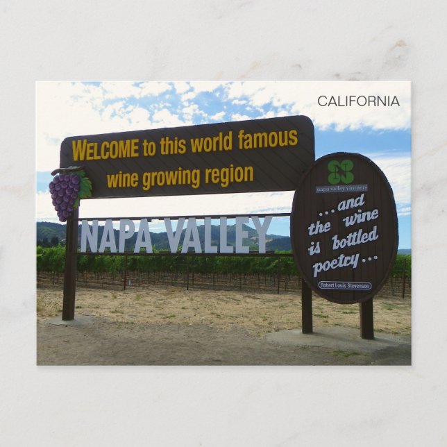 Välkommen till Napa Valley-vykort! Vykort (Framsida)