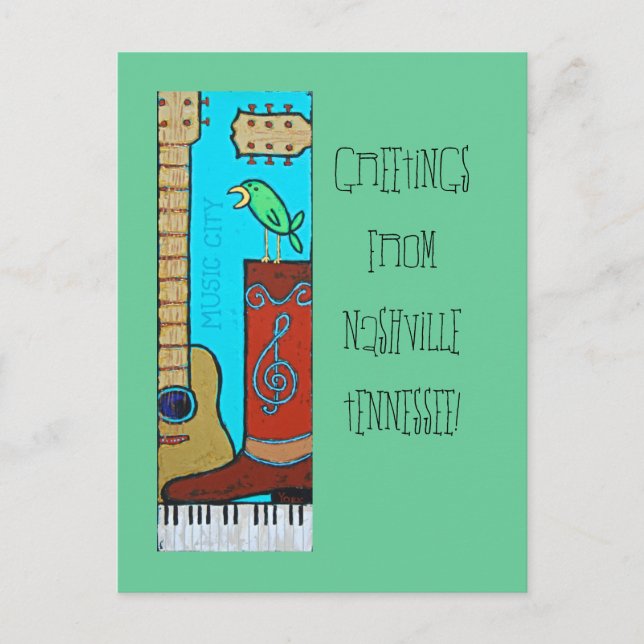 Välkommen till Nashville Tennessee! vykort (Framsida)