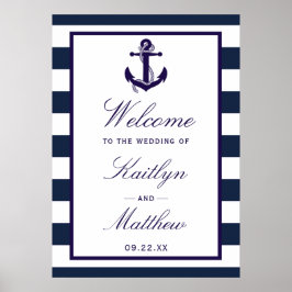 Välkommen till Nautical Anchor Bröllop-samlingen Poster