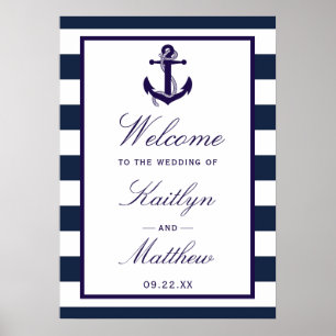 Välkommen till Nautical Anchor Bröllop-samlingen Poster