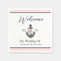 Välkommen till Nautical Bröllop Blommigt Anchor Ro