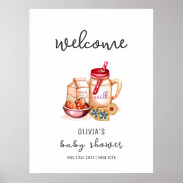 Välkommen till Neutral babyvisning i mjölk och coo Poster