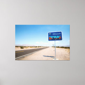 Välkommen till Nevada-signalen Canvastryck