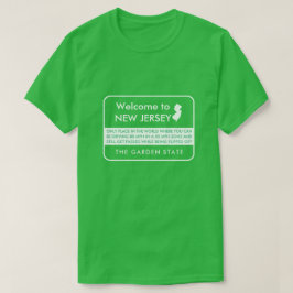 Välkommen till New jersey Funny Highway Sign T-shirt