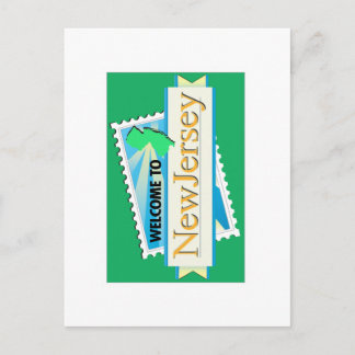 Välkommen till New jersey - USA Road Sign Vykort