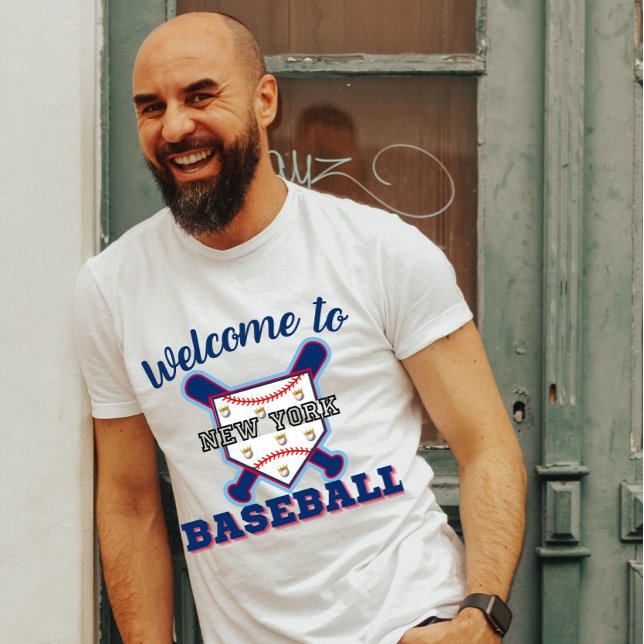 "Välkommen till New Yorks baseboll" City Pride Spo T Shirt (Skapare uppladdad)