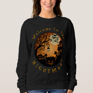 Välkommen till Nightmare Halloween Pumpkin-Anpassn T Shirt