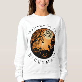 Välkommen till Nightmare Halloween Pumpkin Design T Shirt