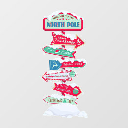 Välkommen till nordpolen skylt jul