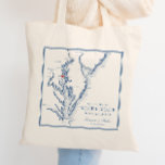 Välkommen till North Beach Maryland Elegant bröllo Tygkasse<br><div class="desc">Fira din North Beach, Maryland bröllop med vår anpassningsbar "Välkommen till North Beach Maryland"-bröllopet för tote bags, med en elegant marinblå Chesapeake Bay karta. Dessa tote bags är en perfekt som passar för platser som Herrington på bukten, Chesapeake Beach Resort & Spa och Running Hare Vineyard, vilket ger bröllopsdagen en...</div>