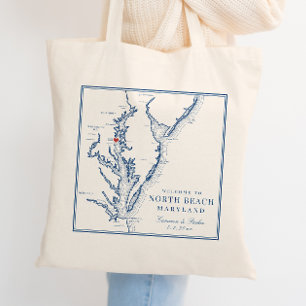 Välkommen till North Beach Maryland Elegant bröllo Tygkasse