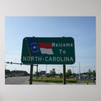 Välkommen till North Carolina Poster