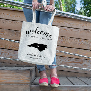 Välkommen till North Carolina Silhouette Bröllop Tygkasse