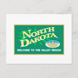 Välkommen till North Dakota - USA Road Sign Vykort