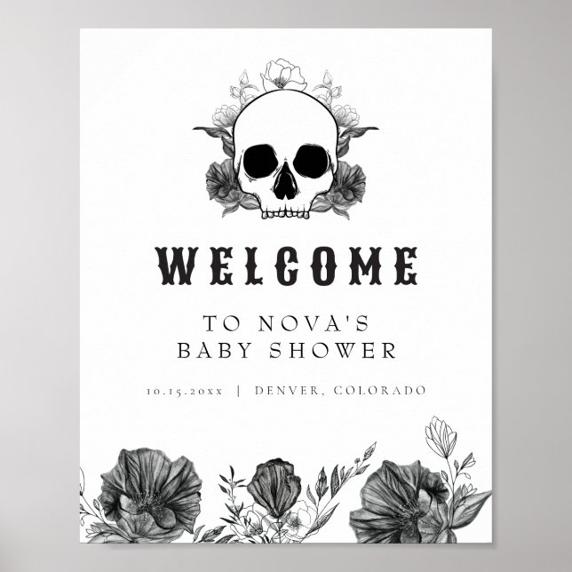 Välkommen till NOVA Gothic Skull Little Boo Baby S Poster (Framsidan)
