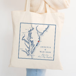 Välkommen till Ocean City Maryland Elegant Navy Br Tygkasse