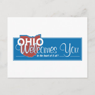 Välkommen till Ohio - USA Road Sign Vykort