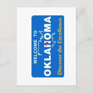 Välkommen till Oklahoma - USA Road Sign Vykort