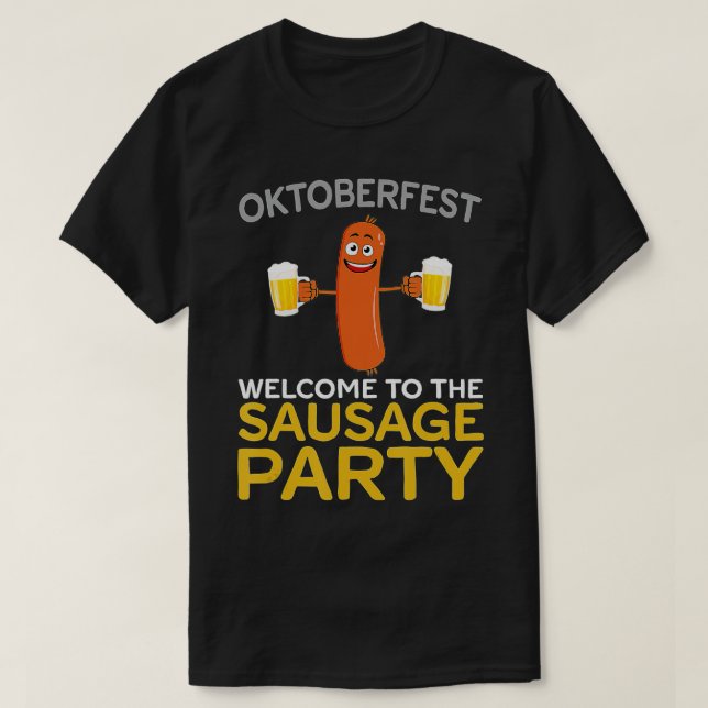 Välkommen till Oktoberfesten Sause Party Funny T Shirt (Design framsida)