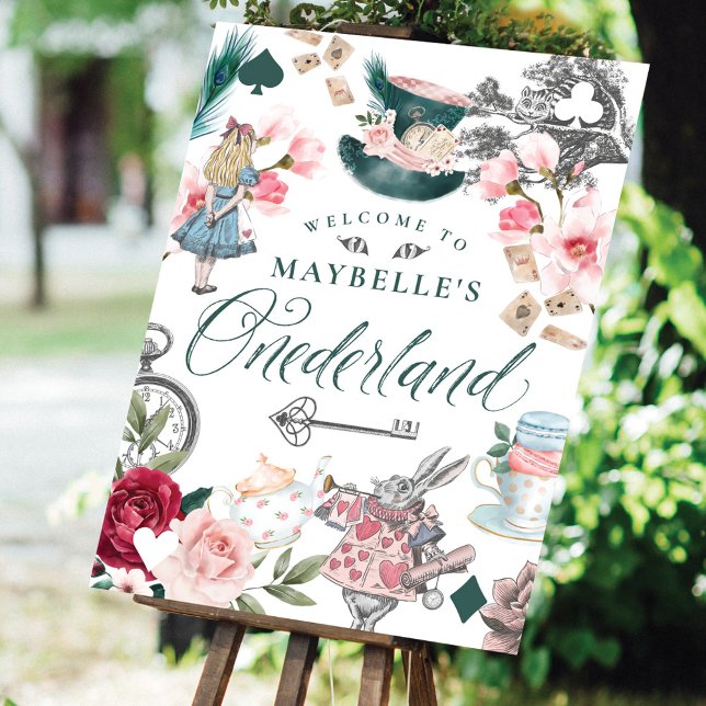 Välkommen till Onederland Alice i Wonderland Colla Poster (Skapare uppladdad)