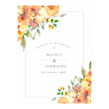 Välkommen till orange Flowers Fall Wedding