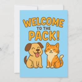 Välkommen till paketet - Cute Hund & Cat Greeting 