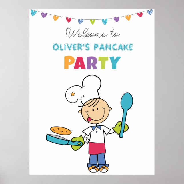Välkommen till pannkaksfestaffisch poster (Framsidan)