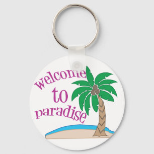 Välkommen till paradise nyckelring