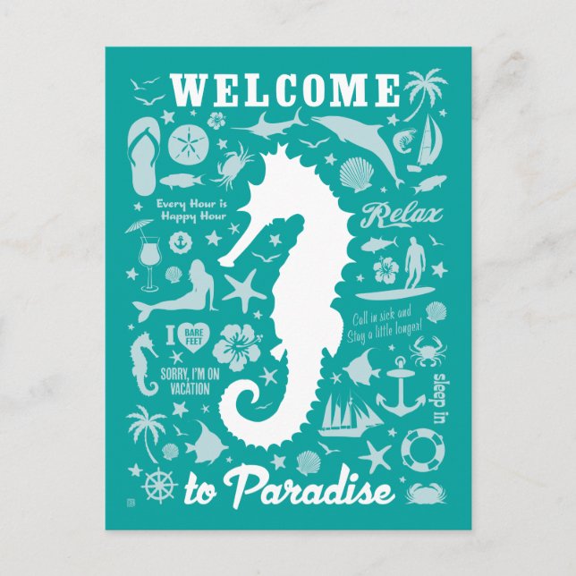 Välkommen till Paradise Vykort (Framsida)
