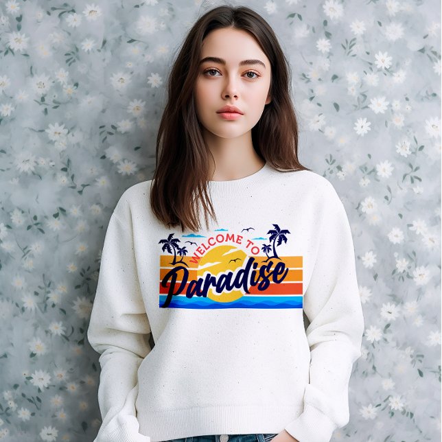 Välkommen till Paradise Winter Helgdagars Travel T Shirt (Welcome to paradise Holiday sweet shirt)