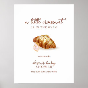 Välkommen till Paris Bakery Pastry Croissant Baby  Poster