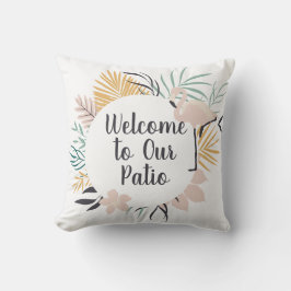 Välkommen till Patio Rosa Flamingo Kudde