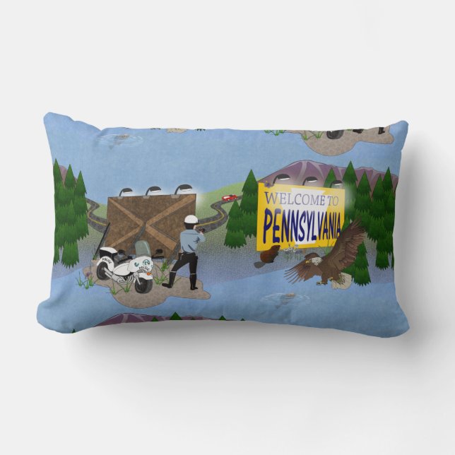 Välkommen till Pennsylvania Lumbarkudde (Framsida)