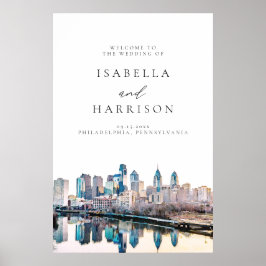 Välkommen till PHILADELPHIA Skyline Destination We Poster