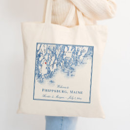 Välkommen till Phippsburg Maine Karta Elegant bröl Tygkasse