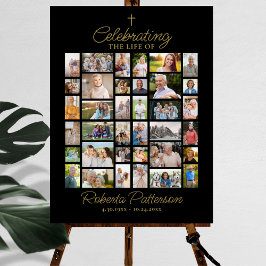 Välkommen till Photo Collage Funeral Firande of Li Poster