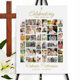 Välkommen till Photo Collage Funeral Firande of Li Poster